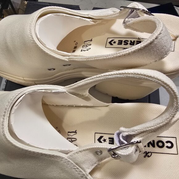 Chuck 70 De Luxe Heel Sandal Platform A13796C White Women's Size 6.5 NEW - Picture 6 of 13